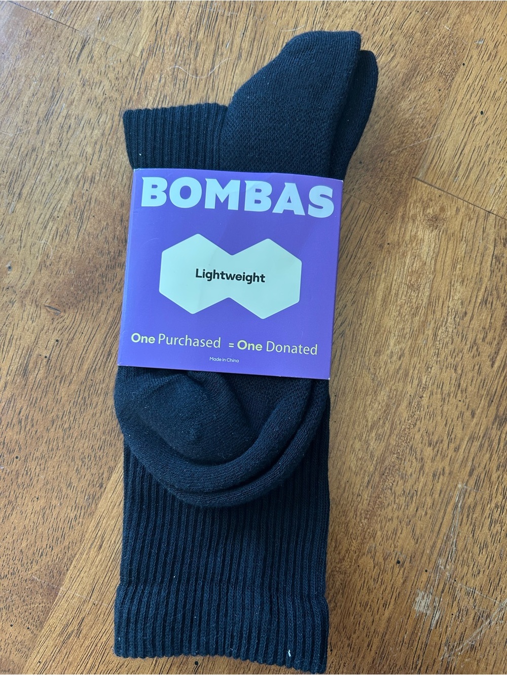 Bombas Lightweight Black Calf Socks Unisex NWT